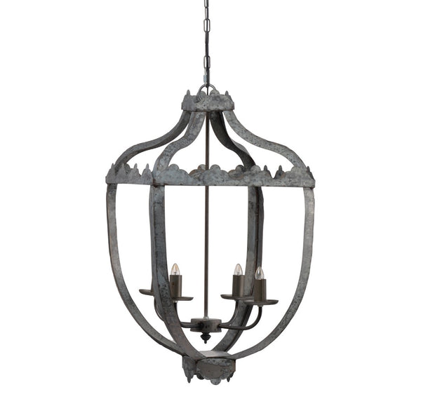 English Elm 4 Light Iron Candelabra Chandelier Rustic Vintage Farmhouse Foyer Dining Room W2078138923