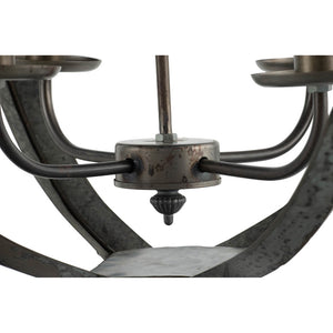 English Elm 4 Light Iron Candelabra Chandelier Rustic Vintage Farmhouse Foyer Dining Room W2078138923