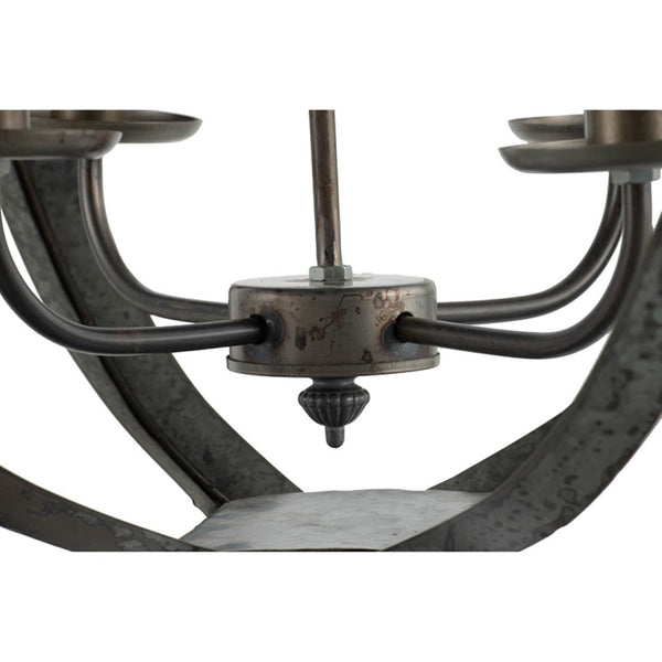 English Elm 4 Light Iron Candelabra Chandelier Rustic Vintage Farmhouse Foyer Dining Room W2078138923