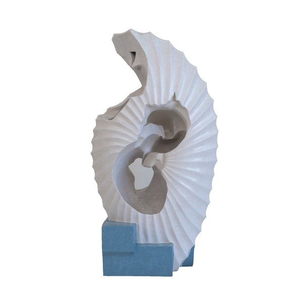 English Elm 16.9x10.2x31.9" Sculptural Polyresin Indoor Outdoor Fountain with Light Cascading Flow W2078138947
