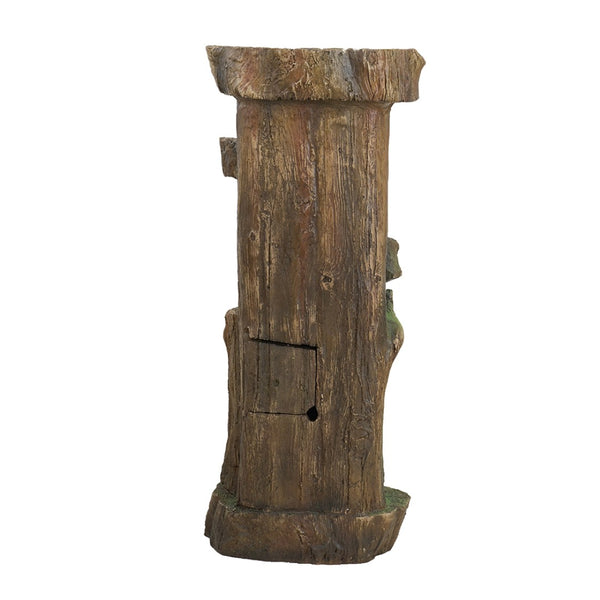 English Elm 11x13.4x31.5" Five Tier Tree Trunk Fountain with Pump and Light for Patio W2078138956
