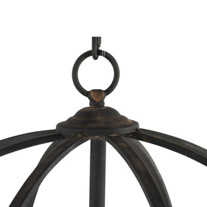 English Elm 4 Light Iron Orb Chandelier Matte Black Candelabra Fixture for Dining Foyer Kitchen W2078138925
