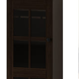Hearth and Haven Modern Glass Door Wine Cabinet with Three-Layer Design, with Drawer and X-Shaped Wine Rack, For Living Room, Kitchen, Dining Room, Bar W757113276