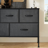 Hearth and Haven Dresser For Bedroom with 5 Drawers, Wide Chest Of Drawers, Fabric Dresser, Storage Organizer Unit with Fabric Bins For Closet, Living Room, Hallway, Nursery, Dark Grey W2151130598