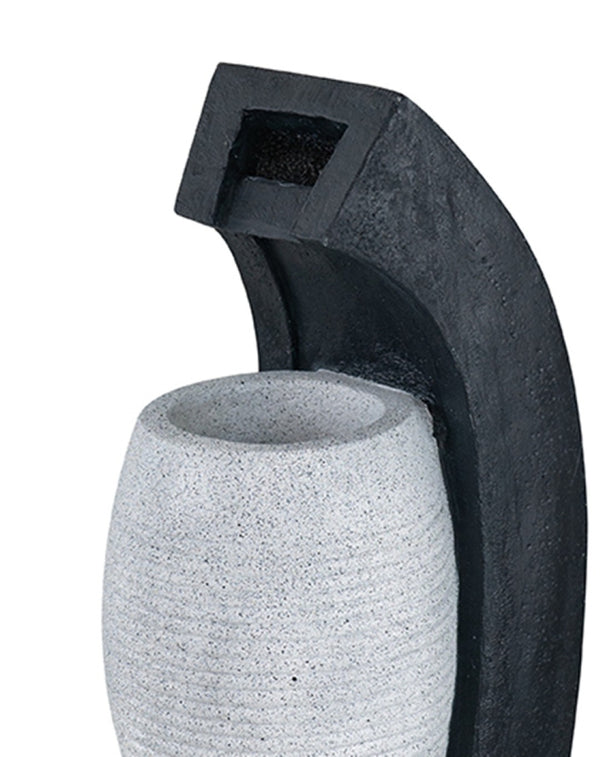 English Elm 10x8.1x23.4" Vase Style Indoor Outdoor Water Fountain with Led Light and Pump W2078138949