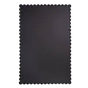 English Elm 24" X 36" Beaded Iron Frame Rectangular Wall Mirror Matte Black Textured Entryway Decor W2078138954