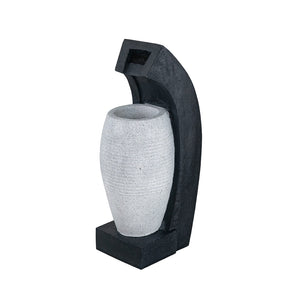 English Elm 10x8.1x23.4" Vase Style Indoor Outdoor Water Fountain with Led Light and Pump W2078138949