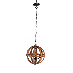 English Elm 4 Light Fir Wood Chandelier with Iron Accents for Dining Room Foyer or Kitchen W2078138926