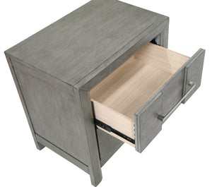 English Elm Kenzo Modern King 5Pc Storage Bedroom Set With Led Headboard, Bluetooth Speakers & Usb Ports - Grey B009S01145