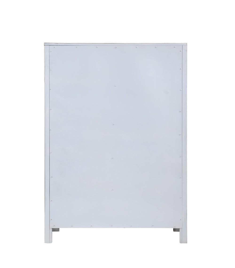 English Elm Kenzo Modern 5-Drawer Chest Gray Wood Finish — Sleek Manufactured-Wood Storage for Organized Bedrooms B009139194