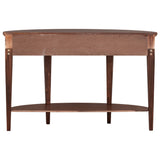 English Elm U-Style Modern Curved Console Table Sofa Table With 3 Drawers and 1 Shelf For Hallway, Entryway, Living Room