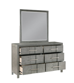 English Elm KENZO Modern King 4PC Bedroom Set with LED Headboard, Bluetooth Speakers, USB Ports & Ample Storage B009S01144