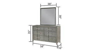 English Elm KENZO Modern King 4PC Bedroom Set with LED Headboard, Bluetooth Speakers, USB Ports & Ample Storage B009S01144