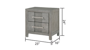 English Elm Kenzo Modern 5Pc Queen Bedroom Set With Led Headboard, Bluetooth Speakers & Usb Ports In Gray B009S01148