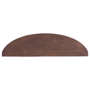 English Elm U-style Curved Console Table with 3 Drawers Open Shelf Entryway Hallway Storage WF312995AAD