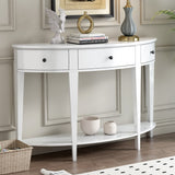 Modern Curved Console Table - 3 Drawers, 1 Shelf - Stylish High-Quality Design - Easy Assembly