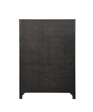 English Elm KENZO King 5PC Bedroom Set with LED Headboard, Bluetooth Speakers, USB Ports & Ample Storage - Walnut B009S01136