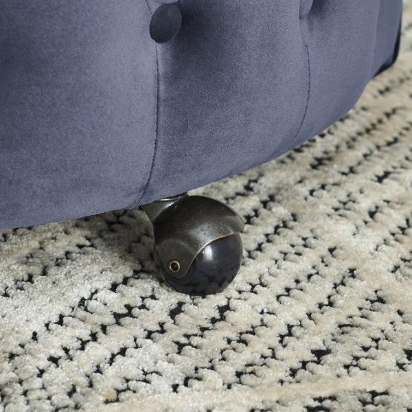 English Elm Velvet Tufted Swivel Accent Chair with Caster Wheels and Pillows for Living Room W487124834