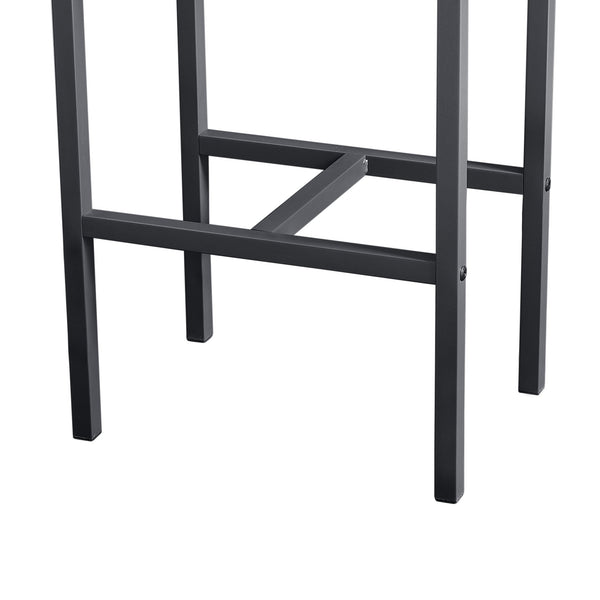 English Elm Bar bar table set 5PC Rustic Brown & Black Industrial High Dining Table with 4 Stools, 350LB Capacity W1162126311