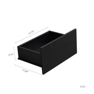 English Elm High Gloss Black Tv Console with Led Ambiance Lighting Storage Cabinets Modern Living Room W1321126658