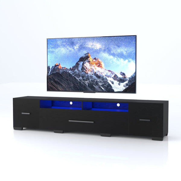 English Elm [Video] TV Console with Storage Cabinets, RGB APP & Remote Control, 31 Modes, USB Power Ports, Modern W1701136991