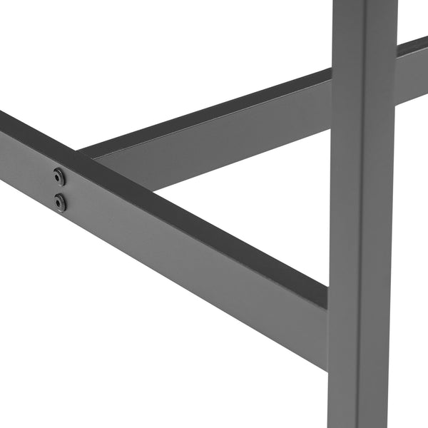 English Elm Bar bar table set 5PC Rustic Brown & Black Industrial High Dining Table with 4 Stools, 350LB Capacity W1162126311