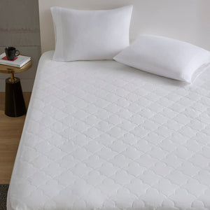 English Elm Cotton Quilted Mattress Pad For King Size Beds - Breathable, Comfortable, And Machine Washable! B03595107