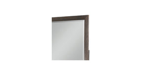 English Elm Kenzo Solid Wood Walnut Mirror, Square Modern Bedroom Accent Mirror, Durable Frame, Stylish Depth G150108533