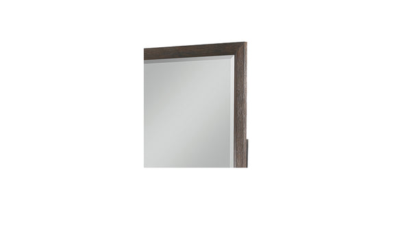 English Elm Kenzo Solid Wood Walnut Mirror, Square Modern Bedroom Accent Mirror, Durable Frame, Stylish Depth G150108533