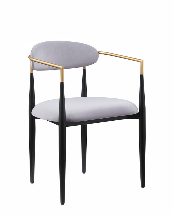 English Elm Modern Upholstered Dining Chairs Set of 2 with Comfortable Padded Seats and Sleek Contemporary Design Gray 26.8 L x 23.75 W x 25.5 H B011139603