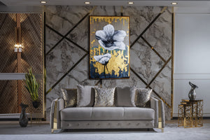 English Elm Lust 2Pc Modern Living Room Set In Elegant Taupe - Multi-Functional Sofa & Loveseat With Storage B009S02065