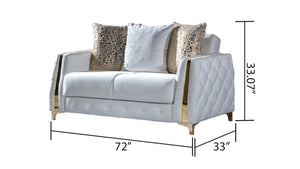 English Elm Lust Off White Loveseat with Sleeper & Under-Seat Storage, 100% Polyester Upholstery, Modern Comfort (95) B009S01899