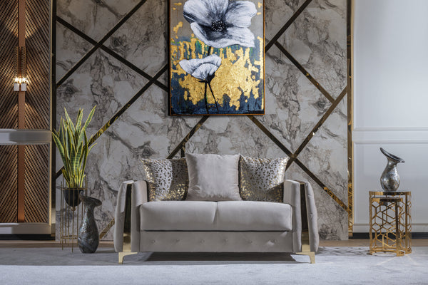 English Elm Lust 3Pc Multifunctional Modern Living Room Set In Elegant Taupe – Stylish, Cozy & Space-Saving! B009S02062