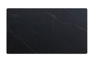 English Elm Modern Sintered Stone Dining Table 60"x35" Sleek Contemporary 30" Height Stylish Entertaining Black 65.25 L x 40.25 W x 5.5 H B011140183