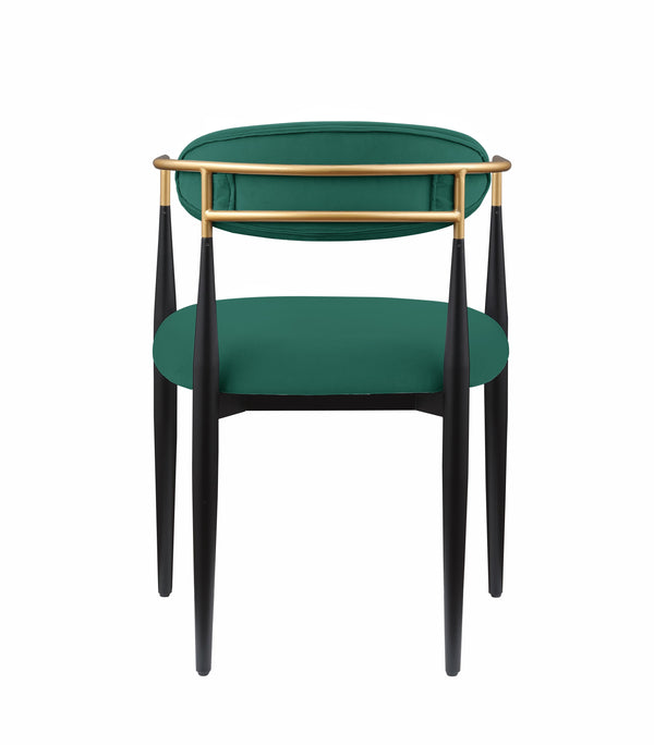 English Elm Modern Upholstered Dining Chairs Set of 2 with Comfortable Padded Seats and Sleek Contemporary Design Green 26.8 L x 23.75 W x 25.5 H B011139604
