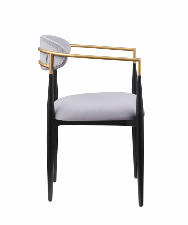 English Elm Modern Upholstered Dining Chairs Set of 2 with Comfortable Padded Seats and Sleek Contemporary Design Gray 26.8 L x 23.75 W x 25.5 H B011139603