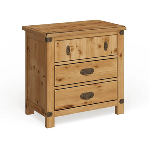 English Elm Cottage Weathered Elm Nightstand with USB Charger, Felt-Lined Top Drawer, Ball-Bearing Glides, Bronze Pulls B011139598