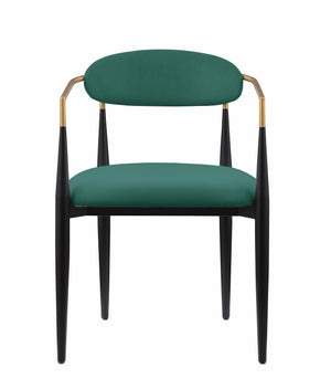English Elm Modern Upholstered Dining Chairs Set of 2 with Comfortable Padded Seats and Sleek Contemporary Design Green 26.8 L x 23.75 W x 25.5 H B011139604