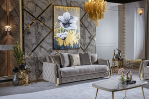 English Elm Lust 3Pc Multifunctional Modern Living Room Set In Elegant Taupe – Stylish, Cozy & Space-Saving! B009S02062