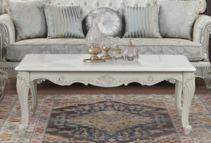 English Elm Tuscan 5PC Traditional Living Room Set in Chic Gray — Tufted Sofa, Loveseat, Chair & Wood Tables B009S01335