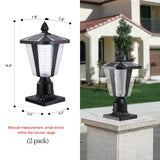 English Elm Solar Column Headlights With Dimmable Led(2 Pack)