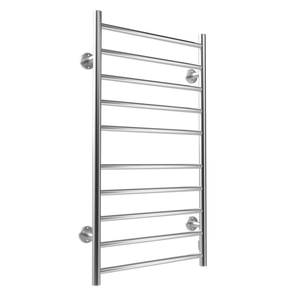 English Elm Electric Wall Mounted Towel Warmer with 10 Stainless Steel Bars Brushed Chrome Finish W2079128629