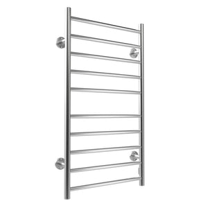 English Elm Electric Wall Mounted Towel Warmer with 10 Stainless Steel Bars Brushed Chrome Finish W2079128629