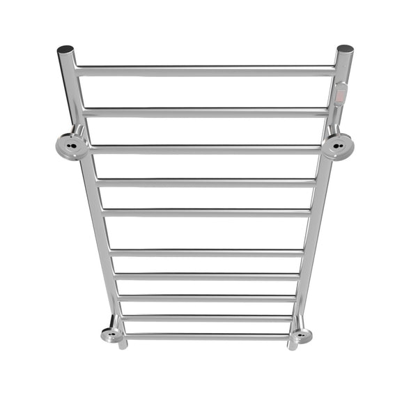English Elm Electric Wall Mounted Towel Warmer with 10 Stainless Steel Bars Brushed Chrome Finish W2079128629