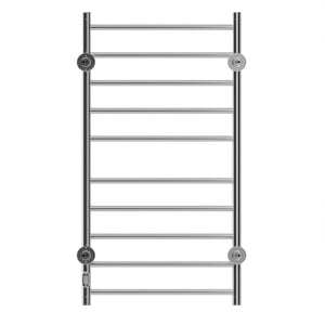 English Elm Electric Wall Mounted Towel Warmer with 10 Stainless Steel Bars Brushed Chrome Finish W2079128629