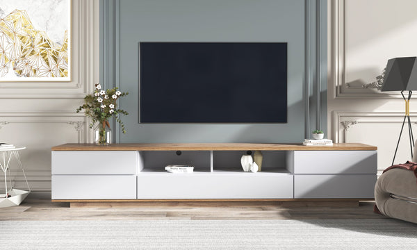 English Elm Modern Tv Stand For 80" Tvs - Sleek Media Console With Smart Storage, Cable Management & More! WF313575AAK