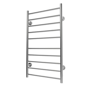 English Elm Electric Wall Mounted Towel Warmer with 10 Stainless Steel Bars Brushed Chrome Finish W2079128629