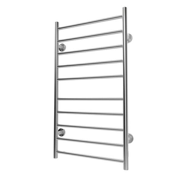 English Elm Electric Wall Mounted Towel Warmer with 10 Stainless Steel Bars Brushed Chrome Finish W2079128629