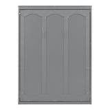 Hearth and Haven Morgan Full Size Murphy Bed with Shelves, Grey LP000692AAE