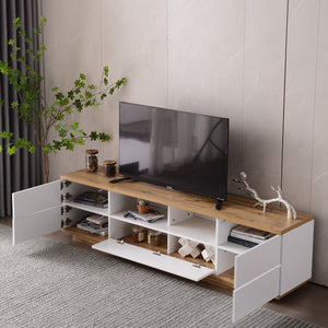 English Elm Modern Tv Stand For 80" Tvs - Sleek Media Console With Smart Storage, Cable Management & More! WF313575AAK